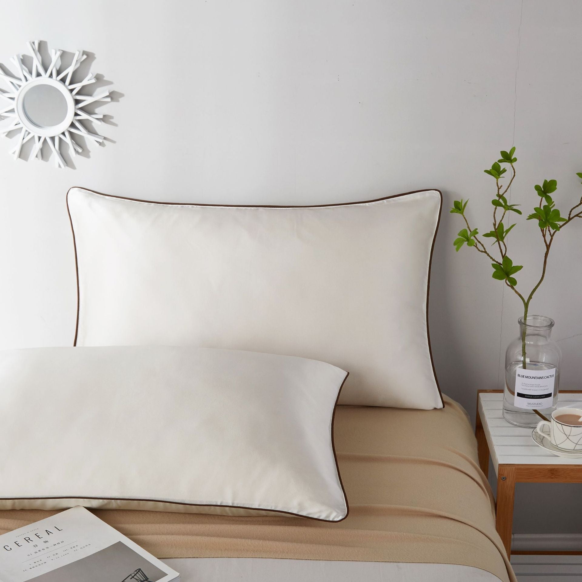 HKM-156179 Solid Color Silk Satin Pillowcase - Single-Sided, 48x74 cm, Soft and Durable