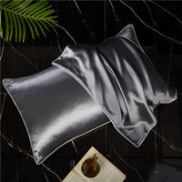 HKM-156179 Solid Color Silk Satin Pillowcase - Single-Sided, 48x74 cm, Soft and Durable
