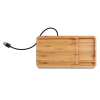HKM-156243 Bamboo Wood Wireless Charger with 9V Output and 1000mA Charging Current
