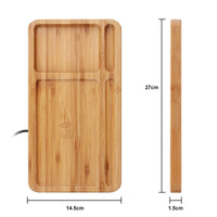 HKM-156243 Bamboo Wood Wireless Charger with 9V Output and 1000mA Charging Current