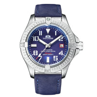 HKM-156243 Luminous Mechanical Sports Watch with Calendar, Waterproof and Durable Leather Strap, 45mm Dial