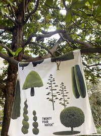 HKM-156435 Cute Tree Nordic Tapestry Wall Hanging - Plush Plants and Flowers Design (1000MM x 1200MM)