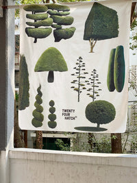 HKM-156435 Cute Tree Nordic Tapestry Wall Hanging - Plush Plants and Flowers Design (1000MM x 1200MM)