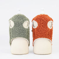 HKM-156499 Cozy Velvet Vest for Pets in Orange, Bean Green, and Gray - Sizes S to XXL