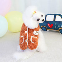 HKM-156499 Cozy Velvet Vest for Pets in Orange, Bean Green, and Gray - Sizes S to XXL