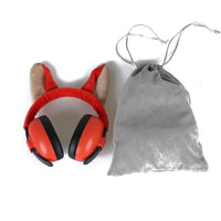 HKM-156627 Children's Soundproof Earmuffs in Cartoon Flannel - Fox, Frog, Giraffe Designs