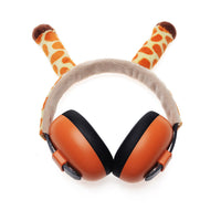 HKM-156627 Children's Soundproof Earmuffs in Cartoon Flannel - Fox, Frog, Giraffe Designs