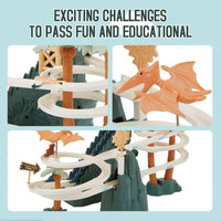 HKM-156691 Dinosaur Climbing Slide Toy with Light and Music for Kids, Electric Race Track Set