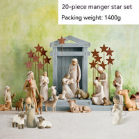 HKM-157011 20-Piece Nativity Scene Manger Resin Crafts Kit