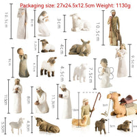 HKM-157011 20-Piece Nativity Scene Manger Resin Crafts Kit