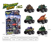 HKM-157139 Dinosaur-Themed Pull-Back Toy Cars for Kids – Inertia Mini Vehicle, Realistic Design, Plastic Construction