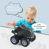 HKM-157139 Dinosaur-Themed Pull-Back Toy Cars for Kids – Inertia Mini Vehicle, Realistic Design, Plastic Construction