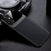 HKM-157139 Sleek Glass Skin Back Cover for Ultimate Protection - PC and Leather Blend