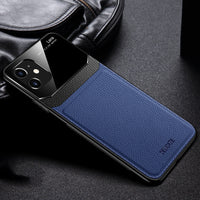 HKM-157139 Sleek Glass Skin Back Cover for Ultimate Protection - PC and Leather Blend
