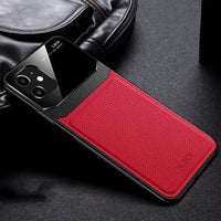 HKM-157139 Sleek Glass Skin Back Cover for Ultimate Protection - PC and Leather Blend