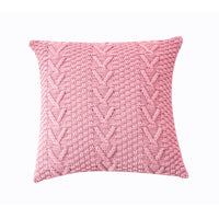 HKM-157267 Coarse Wool Knitted Cushion Cover - Modern Simple Design, 45x45cm, Acrylic Material