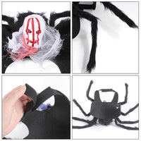 HKM-157459 Halloween Spider Costume for Dogs and Cats - Funny Pet Cosplay Apparel and Accessories
