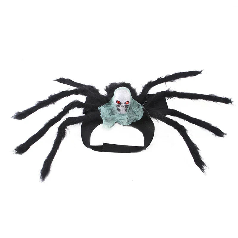 HKM-157459 Halloween Spider Costume for Dogs and Cats - Funny Pet Cosplay Apparel and Accessories