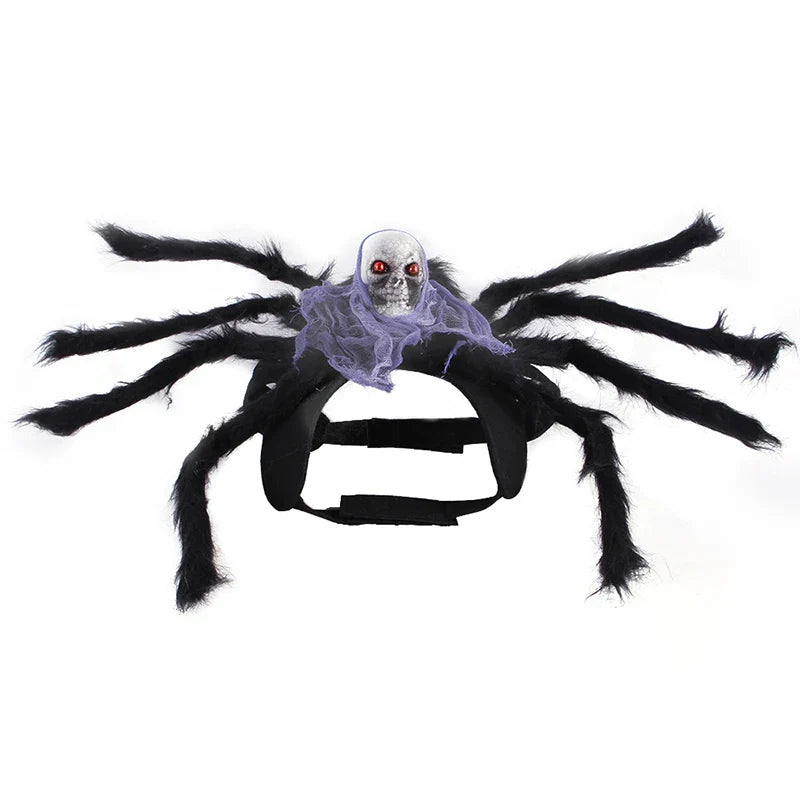 HKM-157459 Halloween Spider Costume for Dogs and Cats - Funny Pet Cosplay Apparel and Accessories