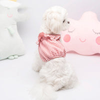 HKM-157651 Autumn Cotton Cat Vest - Breathable Casual Pet Clothing in Water Red, Light Blue, Emerald Green