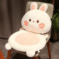 HKM-157715 Cartoon Animal Plush Cushion Chair - Panda, Cat, Dog, Rabbit - Thickened Seat 45x45x9cm