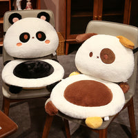 HKM-157715 Cartoon Animal Plush Cushion Chair - Panda, Cat, Dog, Rabbit - Thickened Seat 45x45x9cm