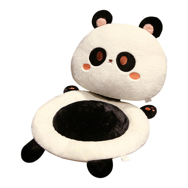 HKM-157715 Cartoon Animal Plush Cushion Chair - Panda, Cat, Dog, Rabbit - Thickened Seat 45x45x9cm
