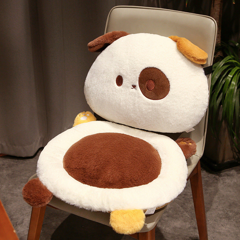 HKM-157715 Cartoon Animal Plush Cushion Chair - Panda, Cat, Dog, Rabbit - Thickened Seat 45x45x9cm