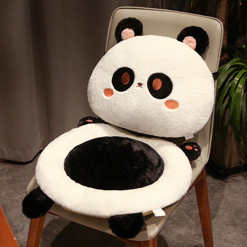 HKM-157715 Cartoon Animal Plush Cushion Chair - Panda, Cat, Dog, Rabbit - Thickened Seat 45x45x9cm