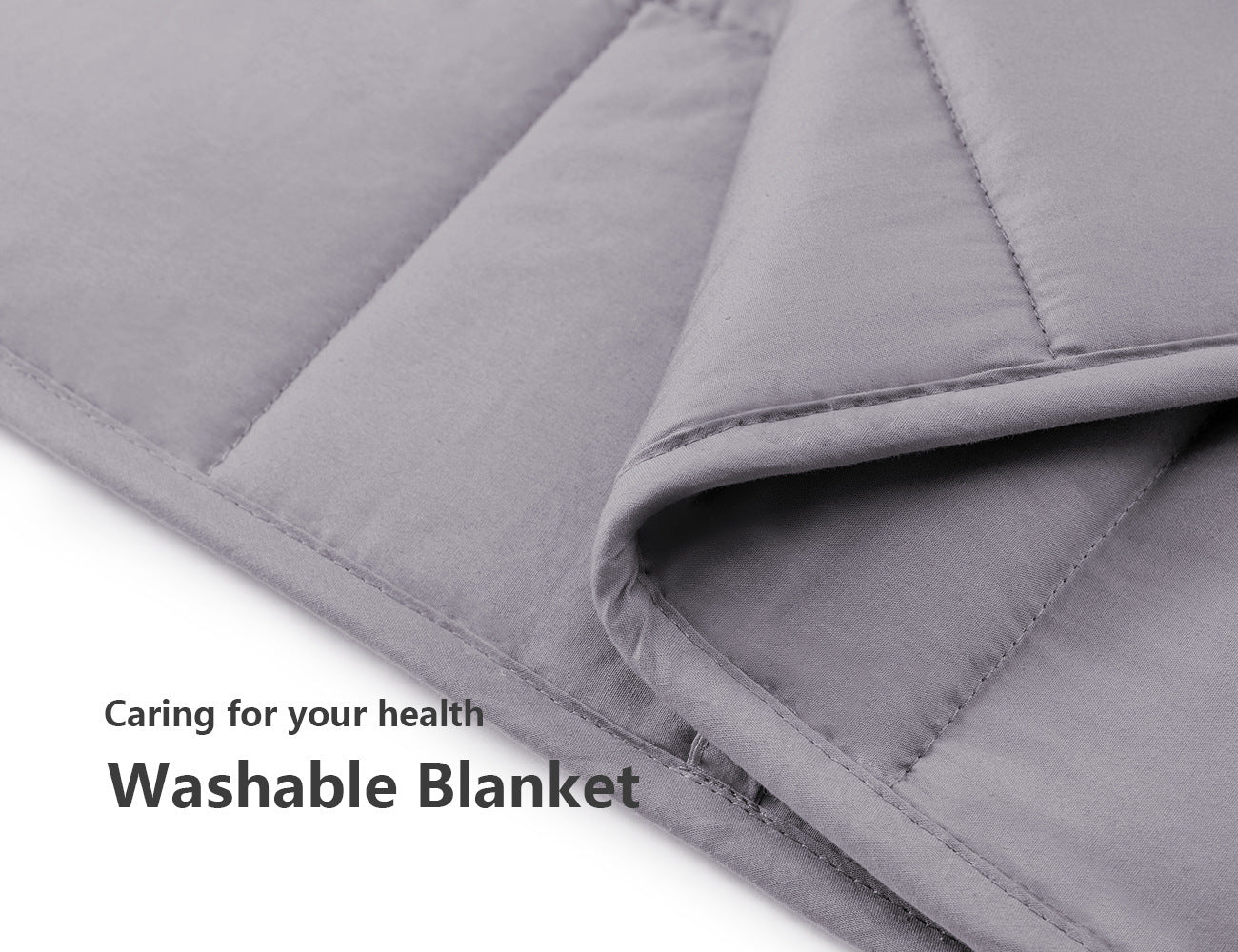 HKM-157715 Dark Gray Cotton Gravity Blanket with Chemical Fiber and Glass Beads - 20lbs (152x203cm)