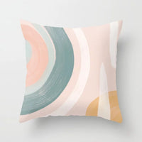 HKM-157715 Geometric Abstract Polyester Pillow Cover for Modern Home Décor - 45cm x 45cm