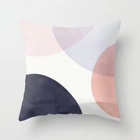 HKM-157715 Geometric Abstract Polyester Pillow Cover for Modern Home Décor - 45cm x 45cm