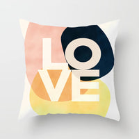 HKM-157715 Geometric Abstract Polyester Pillow Cover for Modern Home Décor - 45cm x 45cm