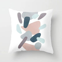 HKM-157715 Geometric Abstract Polyester Pillow Cover for Modern Home Décor - 45cm x 45cm