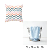 HKM-157715 Geometric Abstract Polyester Pillow Cover for Modern Home Décor - 45cm x 45cm
