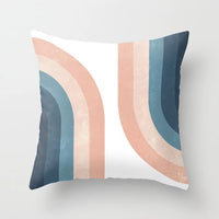HKM-157715 Geometric Abstract Polyester Pillow Cover for Modern Home Décor - 45cm x 45cm