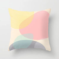 HKM-157715 Geometric Abstract Polyester Pillow Cover for Modern Home Décor - 45cm x 45cm