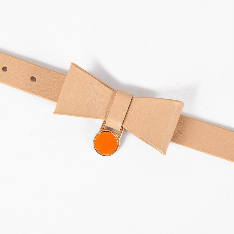 HKM-157907 Luxury Leather Cat Collar in Various Colors - Pet Chain Ring for Cats