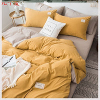 HKM-158035 Four-Piece Lattice Quilt Cover Set in Various Color Combinations for 1.5m Bed