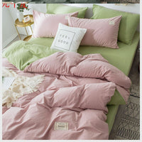 HKM-158035 Four-Piece Lattice Quilt Cover Set in Various Color Combinations for 1.5m Bed