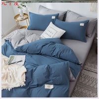 HKM-158035 Four-Piece Lattice Quilt Cover Set in Various Color Combinations for 1.5m Bed