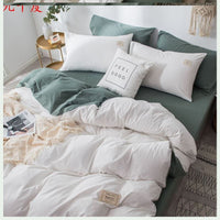 HKM-158035 Four-Piece Lattice Quilt Cover Set in Various Color Combinations for 1.5m Bed