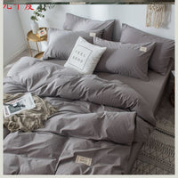 HKM-158035 Four-Piece Lattice Quilt Cover Set in Various Color Combinations for 1.5m Bed
