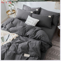 HKM-158035 Four-Piece Lattice Quilt Cover Set in Various Color Combinations for 1.5m Bed