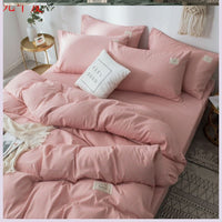 HKM-158035 Four-Piece Lattice Quilt Cover Set in Various Color Combinations for 1.5m Bed