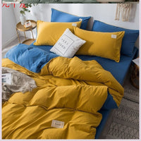 HKM-158035 Four-Piece Lattice Quilt Cover Set in Various Color Combinations for 1.5m Bed