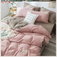 HKM-158035 Four-Piece Lattice Quilt Cover Set in Various Color Combinations for 1.5m Bed