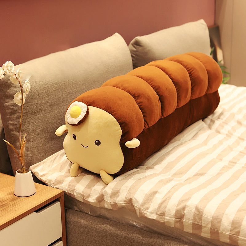 HKM-158163 Super Soft Poached Egg Toast Plush Doll, Cozy Bread-Themed Cushion
