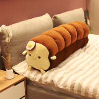 HKM-158163 Super Soft Poached Egg Toast Plush Doll, Cozy Bread-Themed Cushion
