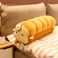 HKM-158163 Super Soft Poached Egg Toast Plush Doll, Cozy Bread-Themed Cushion